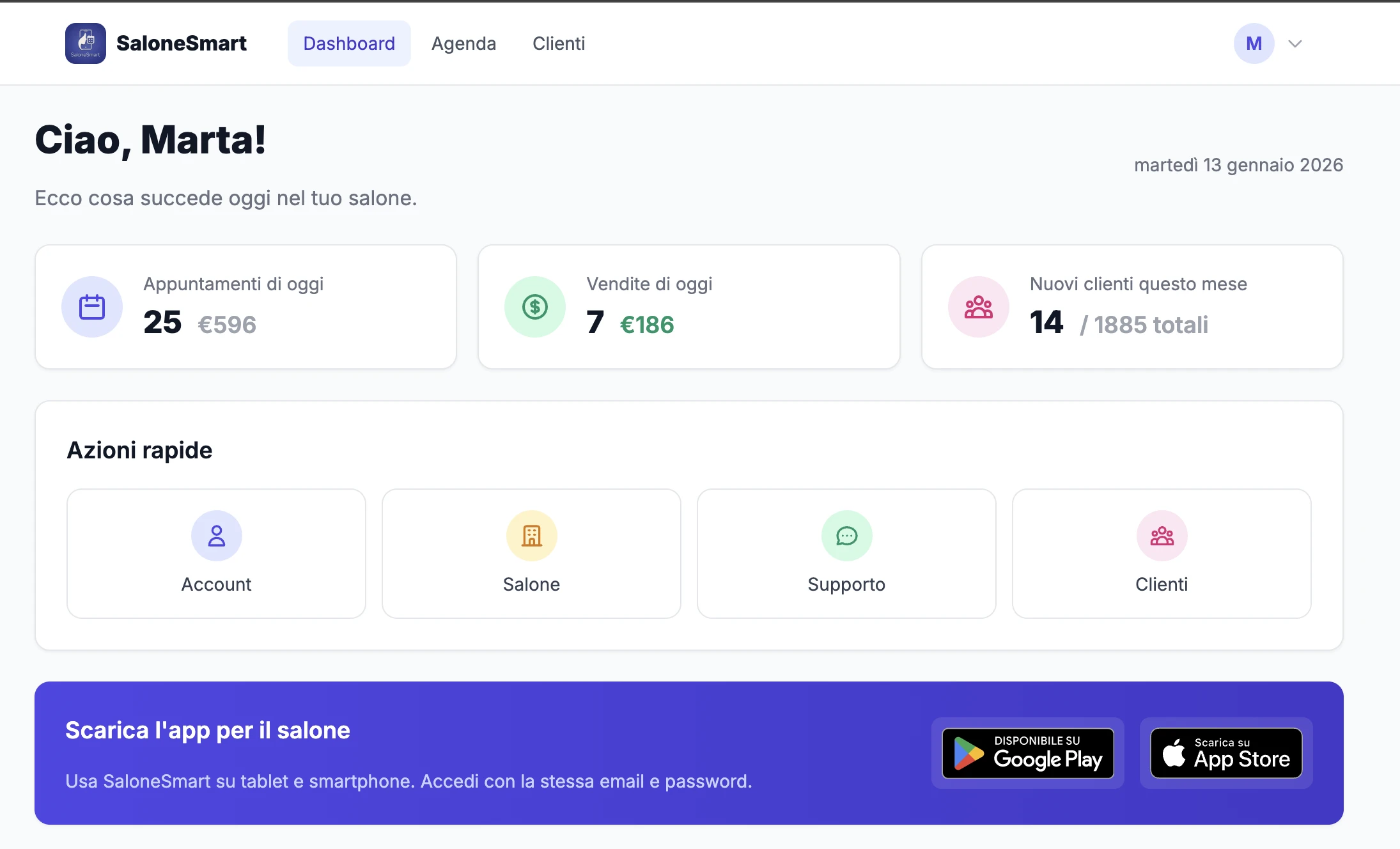 Dashboard SaloneSmart